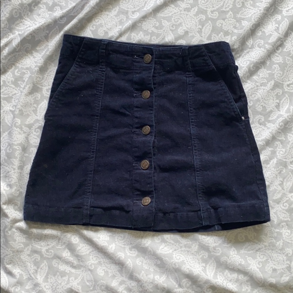 Forever 21 small Dark Blue Skirt - button up